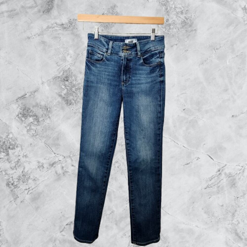 Paige Hidden Hills Straight Ankle Crop Size 26 Medium Wash